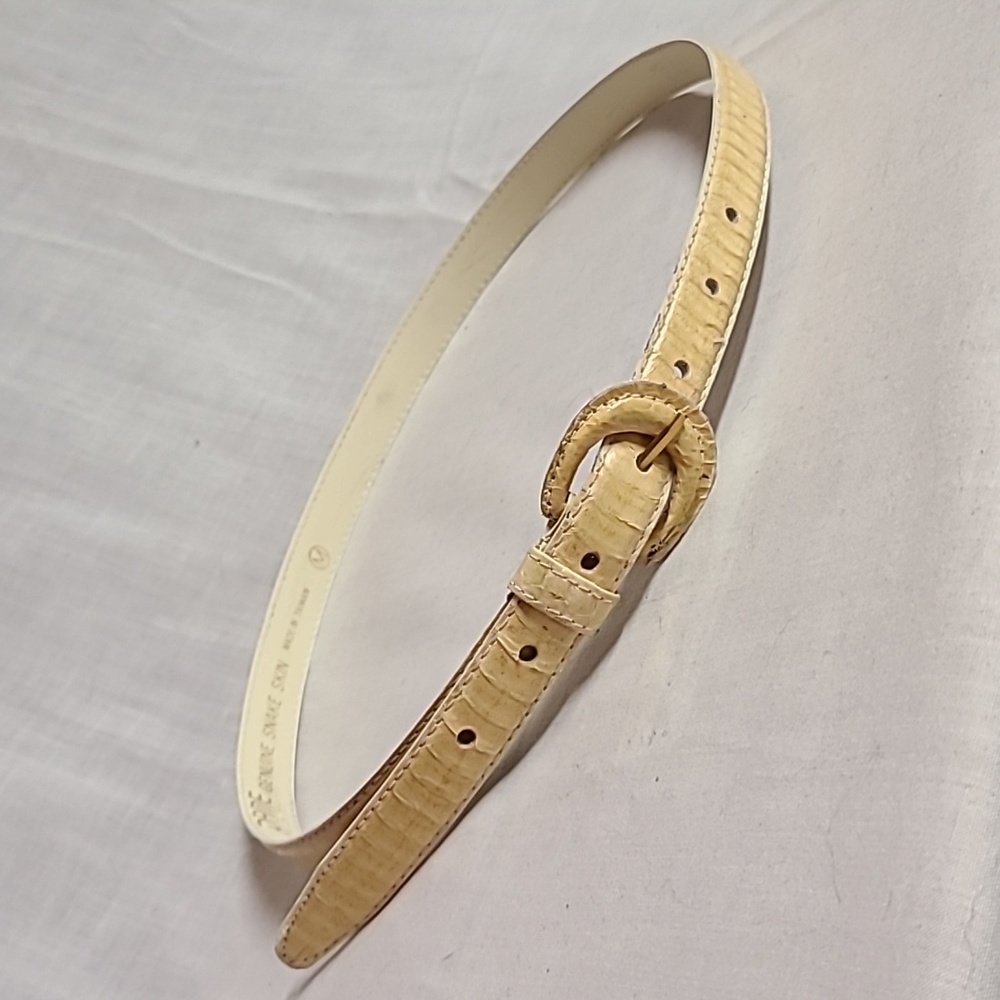 Vintage Dame Genuine Snakeskin Skinny Belt M